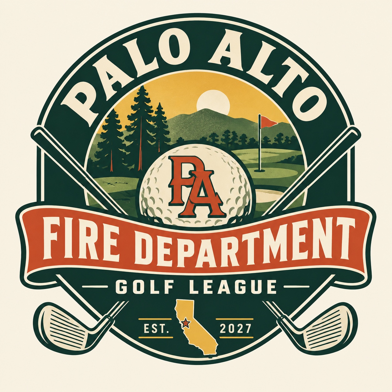 Palo Alto Fire Department Golf League badge